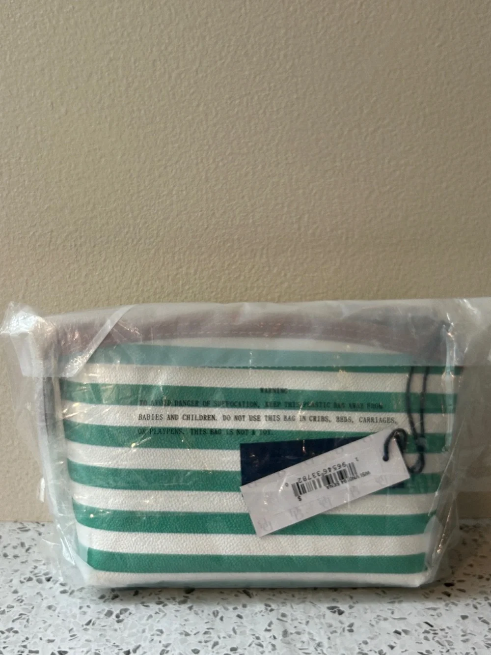 Dooney & Bourke Sullivan Cosmetics Bag  -   Blue and White Stripes